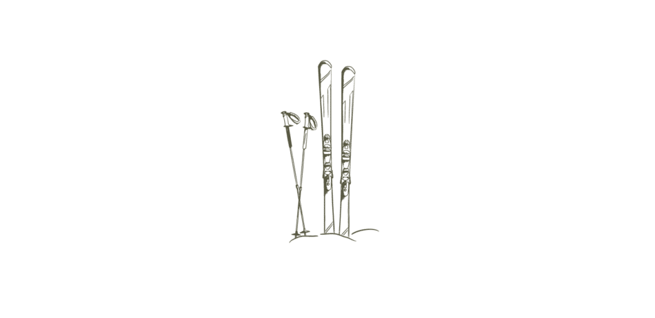 Zeichnung Ski