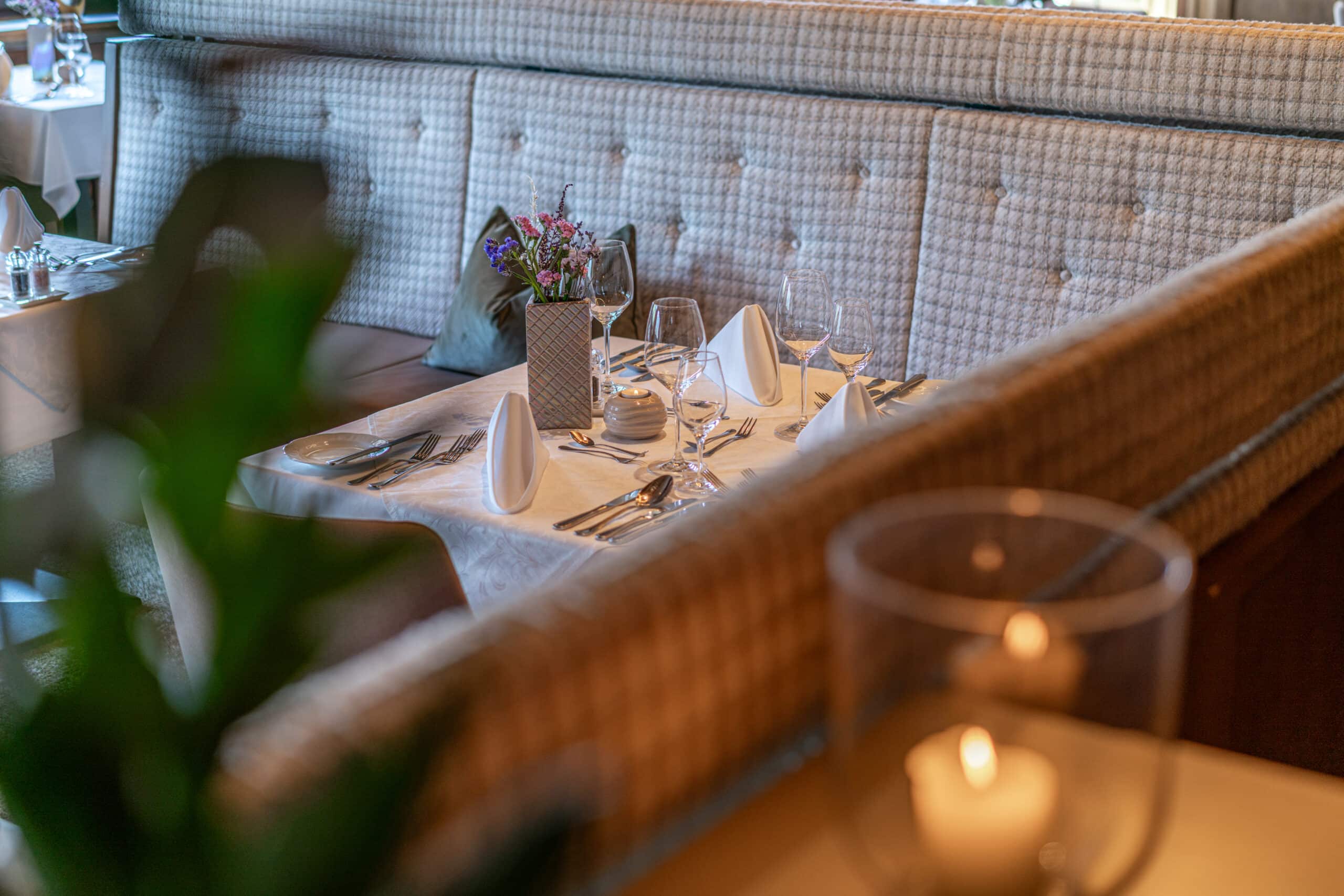 Genusshotel Alpbacherhof mit Restaurant und Abendmenü mit Weinbegleitung