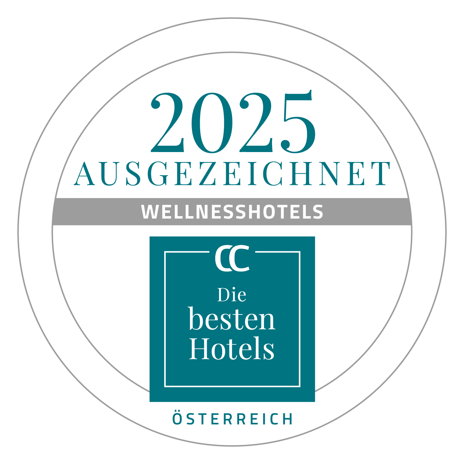 Auszeichnung die besten Wellnesshotels 2025, Hotel Alpbacherhof Tirol mit Auszeichnung